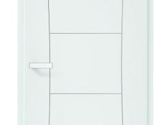 Zimmertür in weiß mit acht Abschnitten